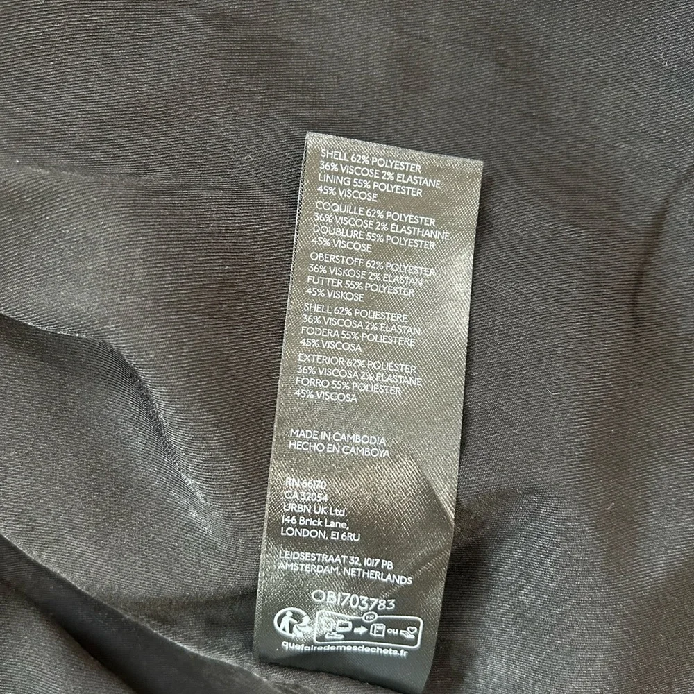 We the Free People Cali Plaid blazer M black grey pink Boxy Single Breasted - Picture 15 of 15